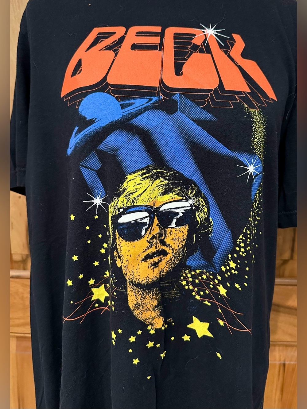 Beck Sunglasses/Stars Graphic Tee, VGUC, est size US Men’s XL